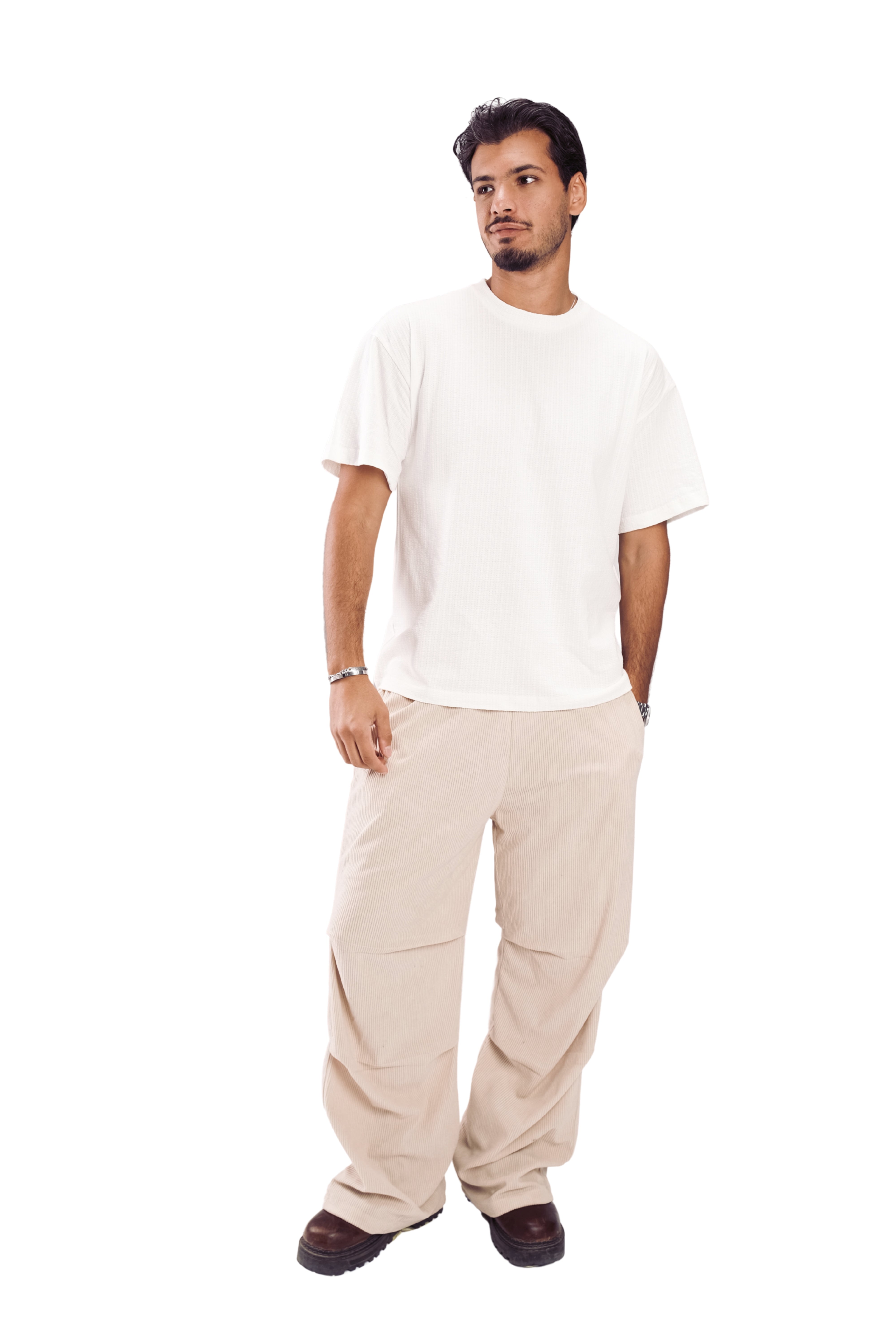 Beige Corduroy Pants
