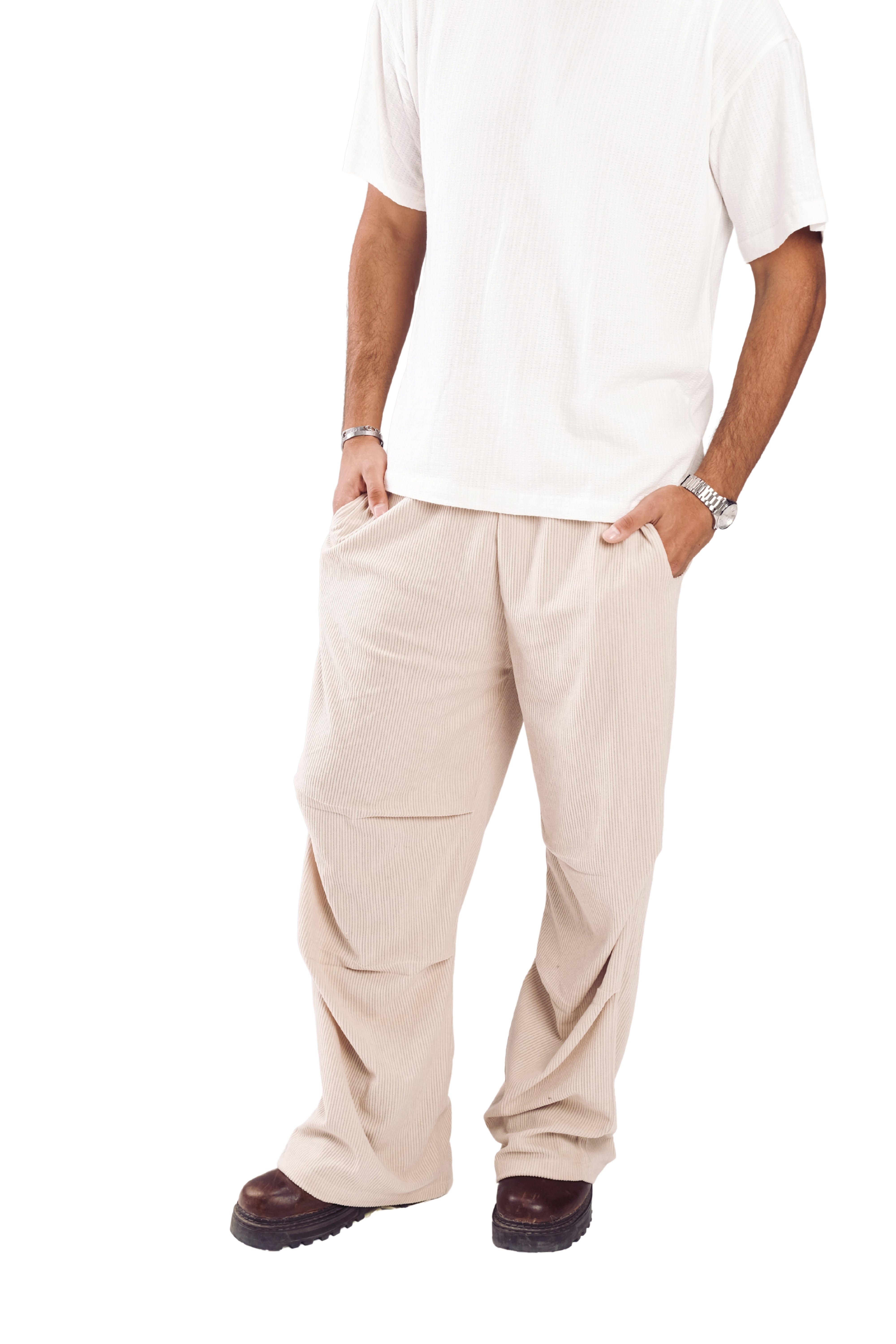 Beige Corduroy Pants
