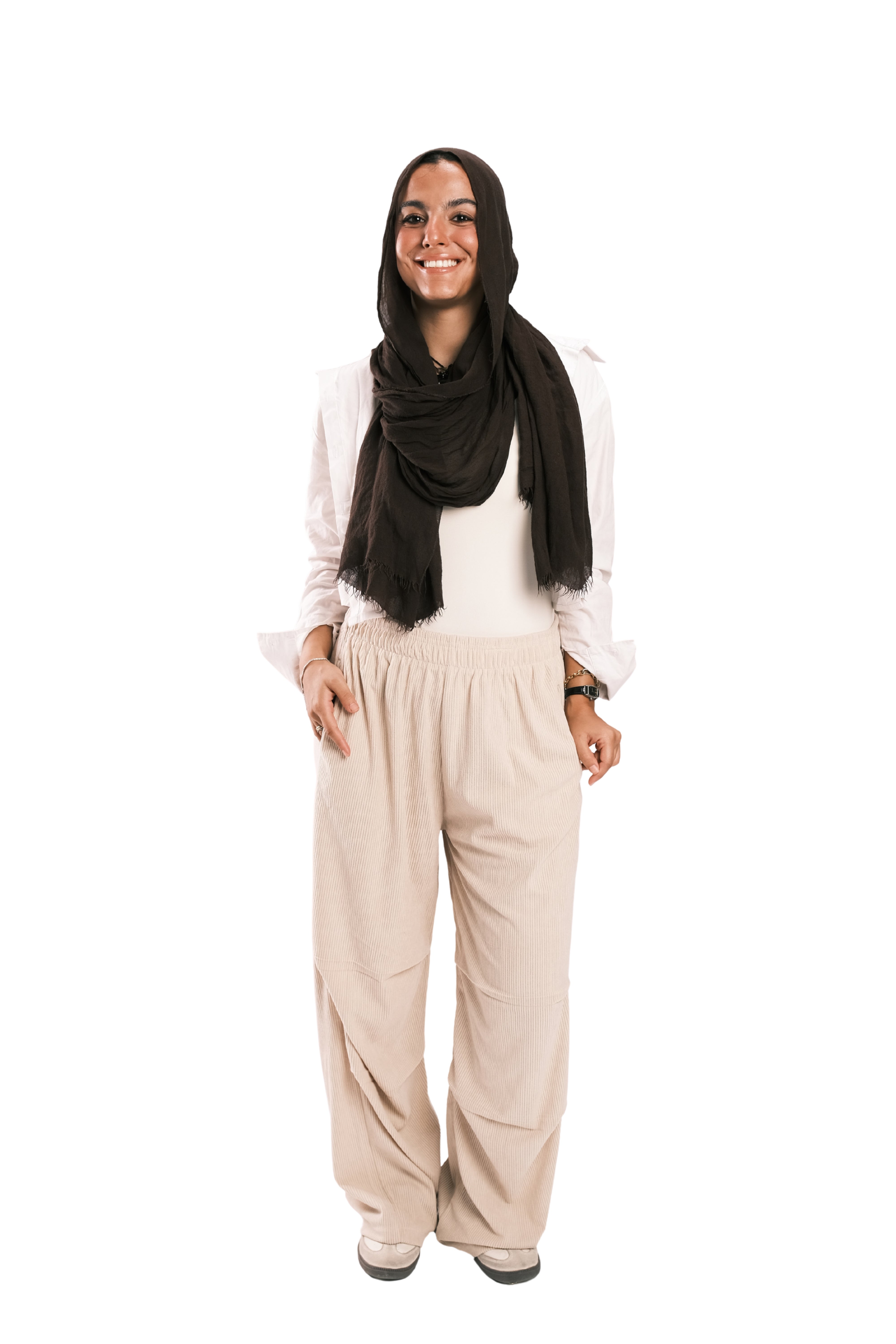 Beige Corduroy Pants
