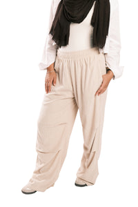 Beige Corduroy Pants