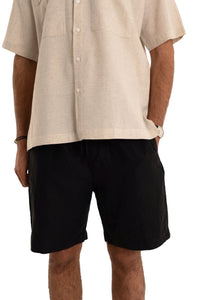 Black Linen Shorts