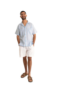 Baby Blue Linen Shirt