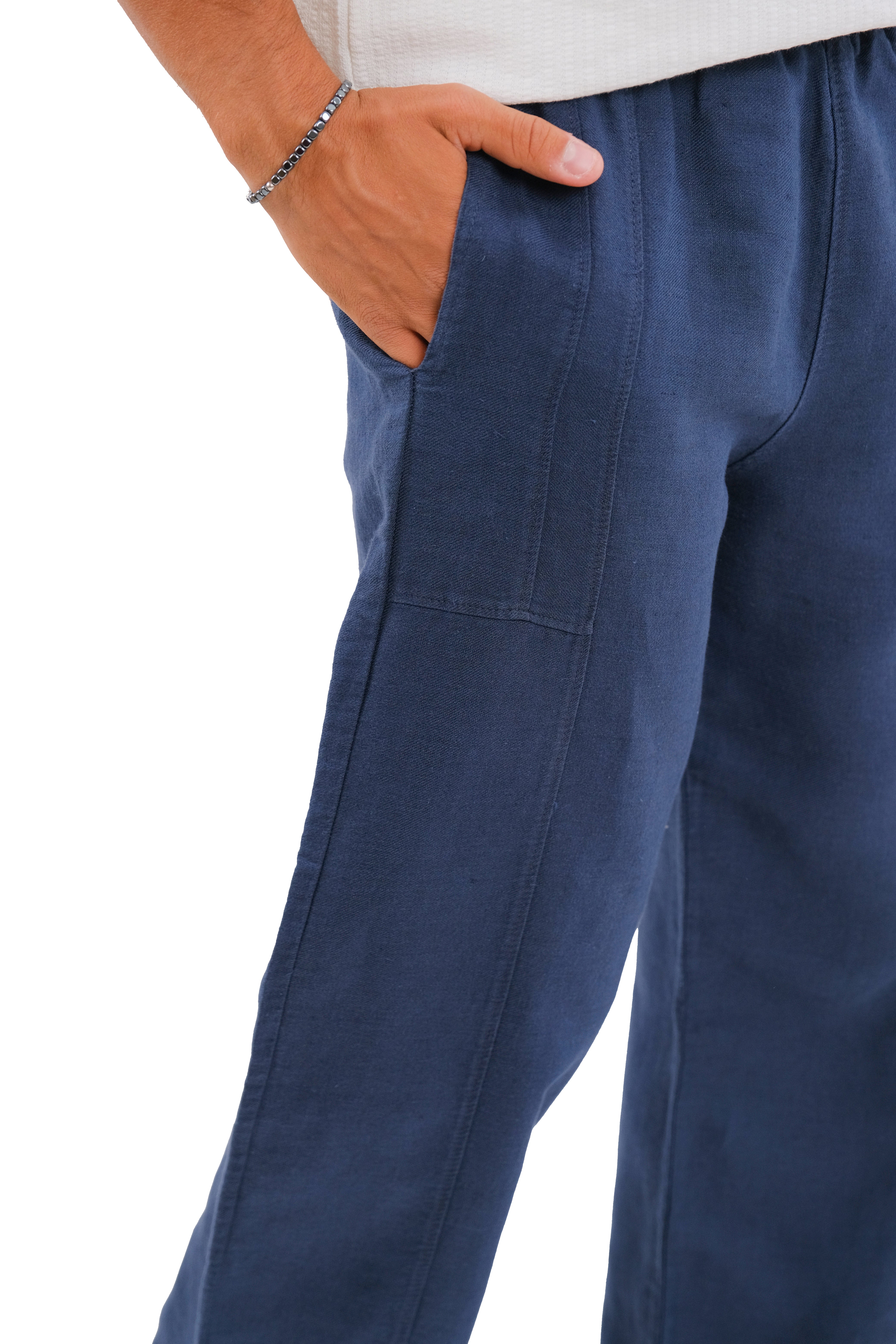 Blue Linen Pants