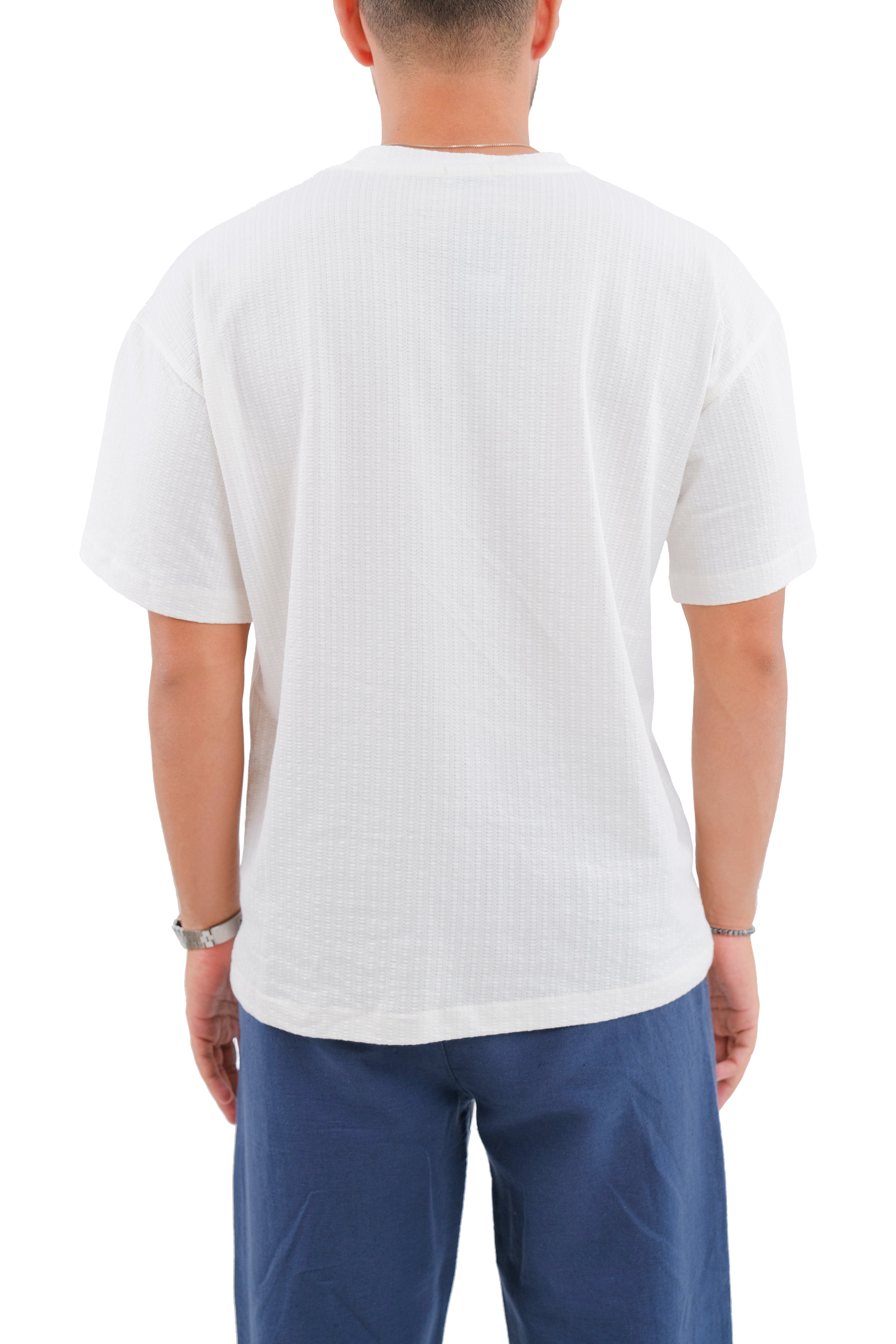 White Textured T-shirt