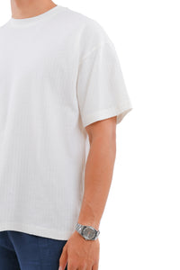 White Textured T-shirt