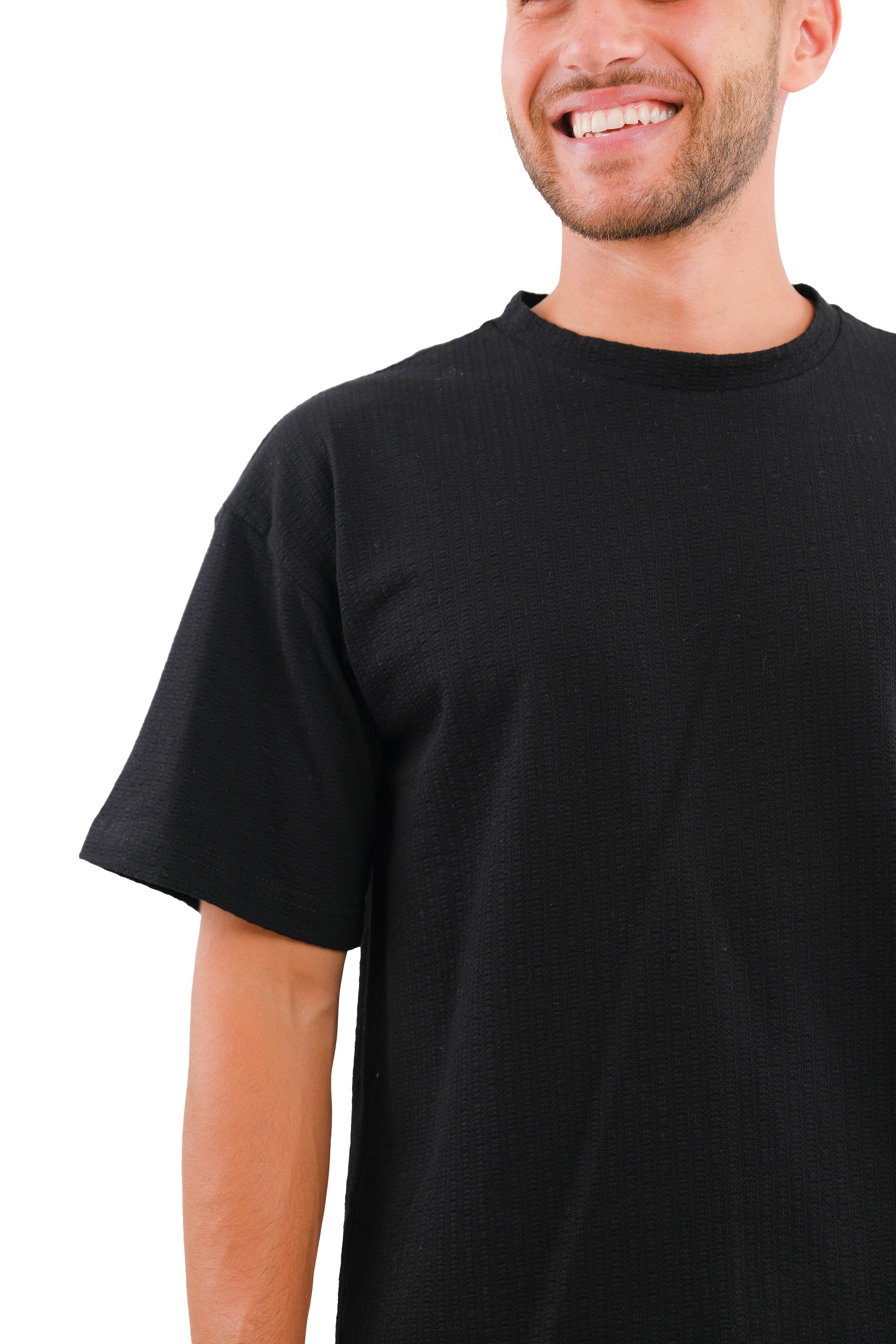 Black Textured T-shirt