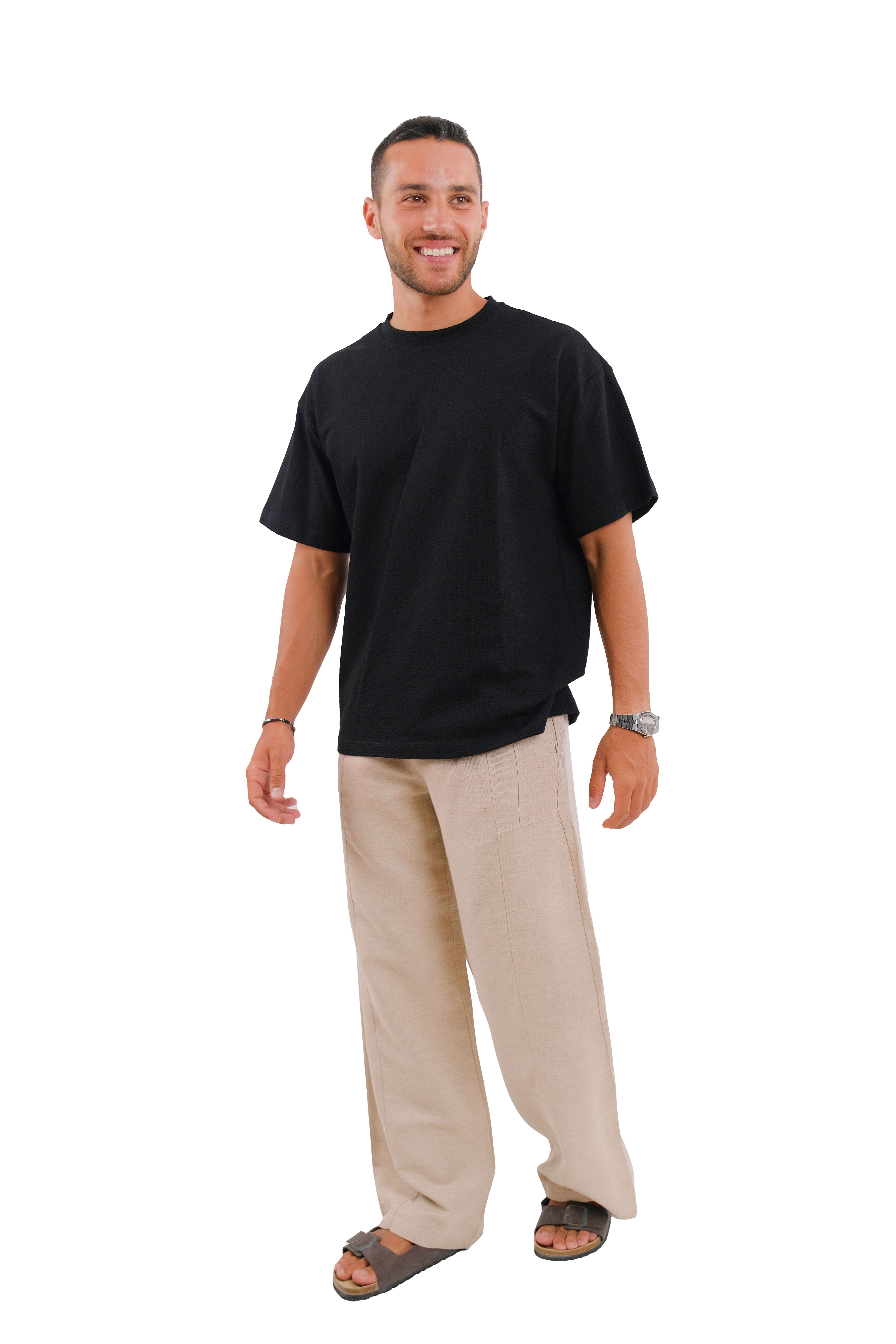 Black Textured T-shirt
