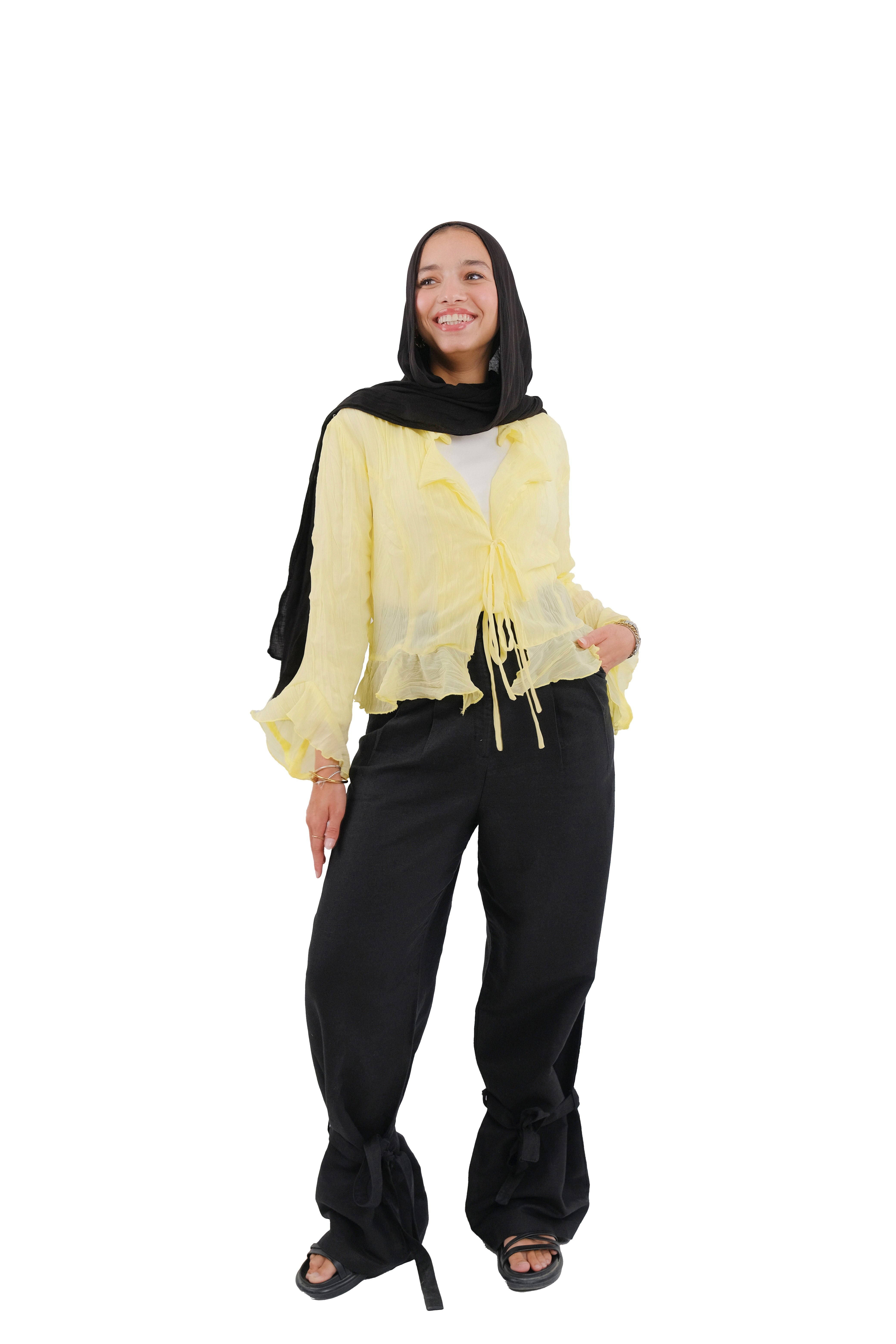 Yellow Ruffle Top