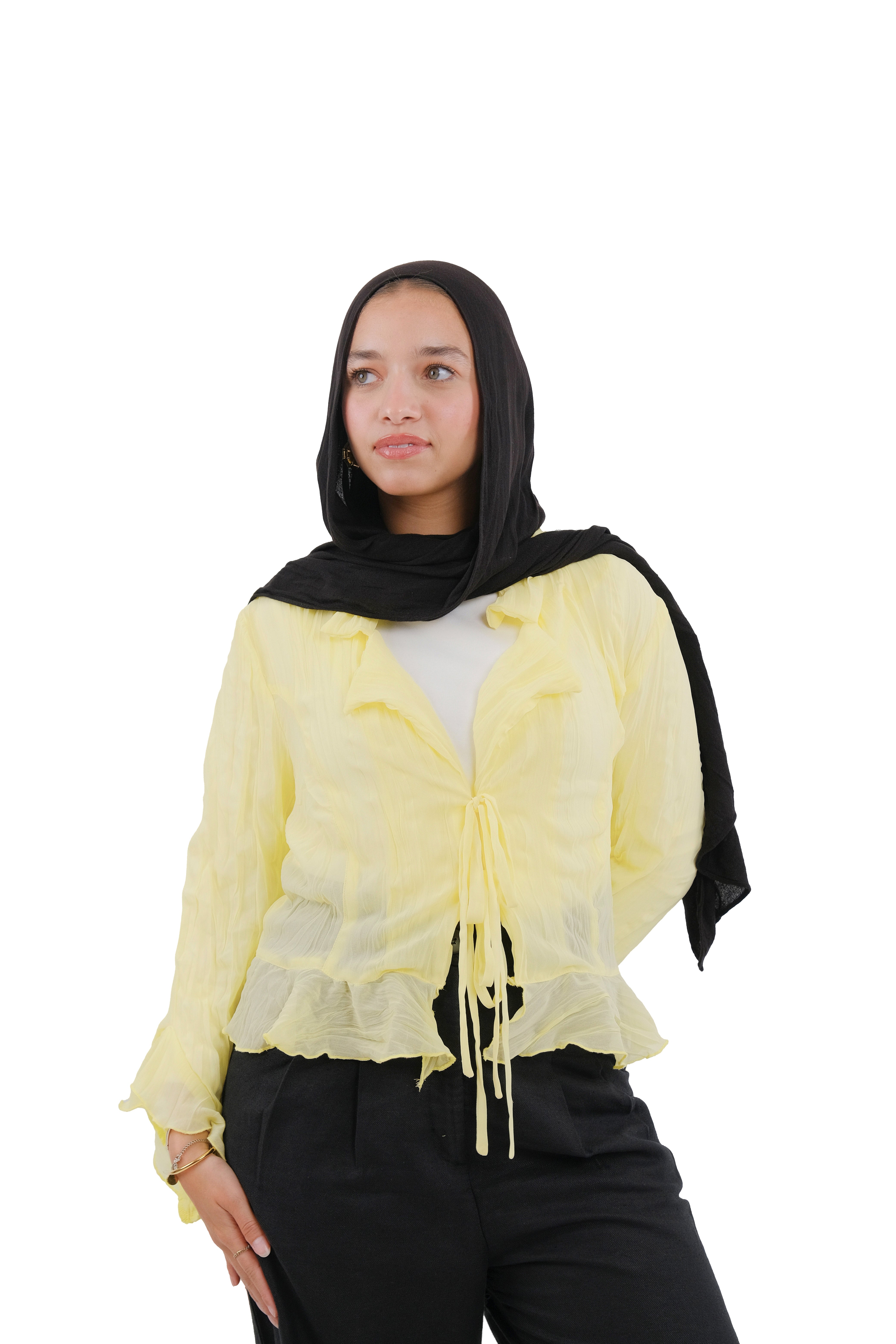 Yellow Ruffle Top