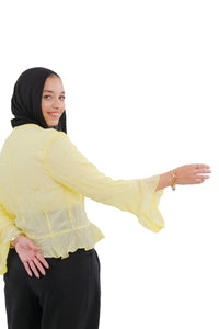 Yellow Ruffle Top