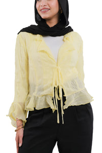 Yellow Ruffle Top