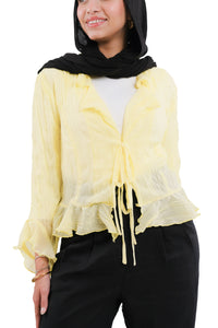 Yellow Ruffle Top