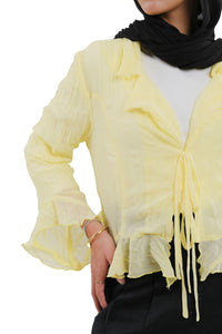 Yellow Ruffle Top