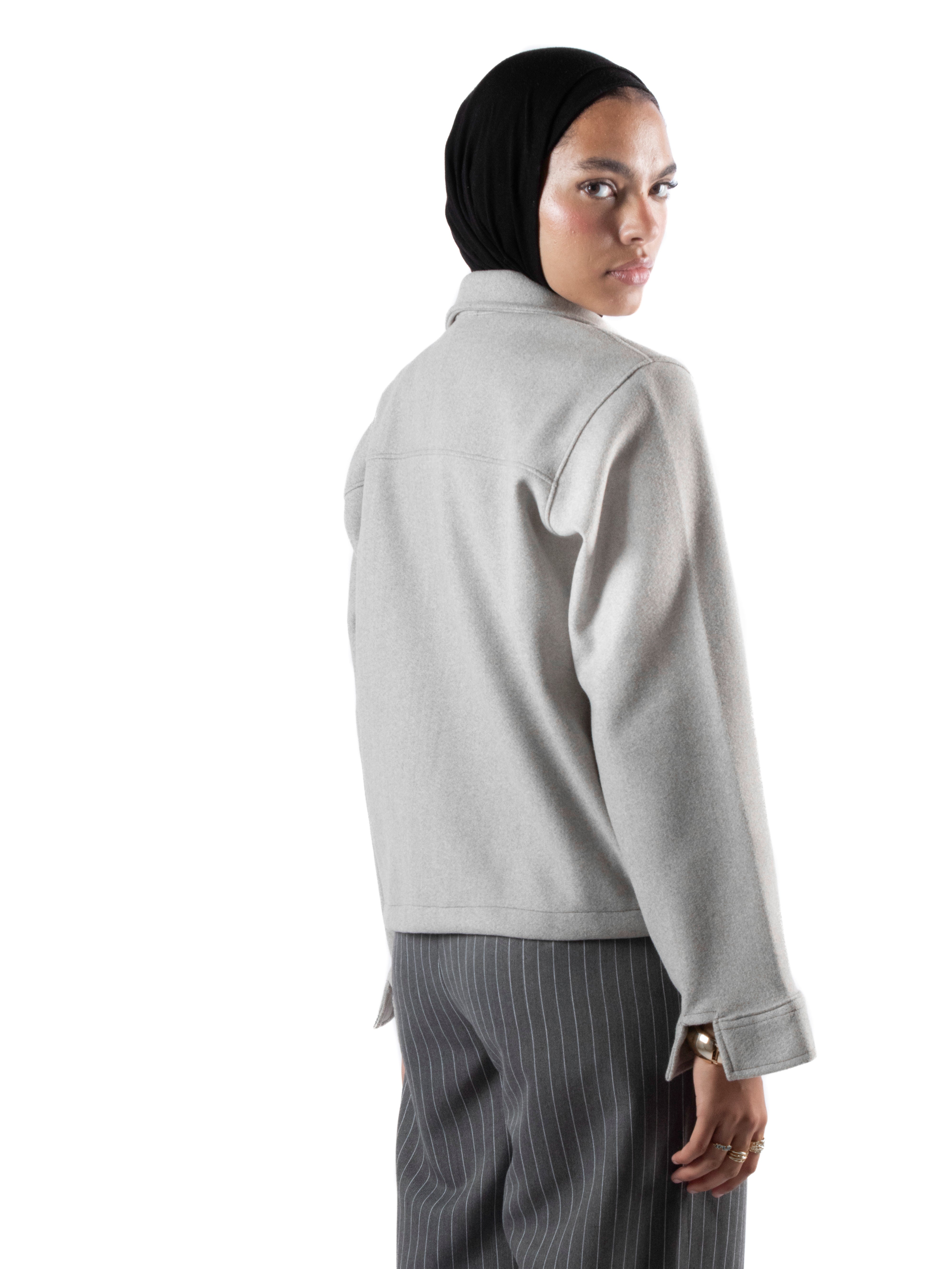 Gray Boxy Jacket