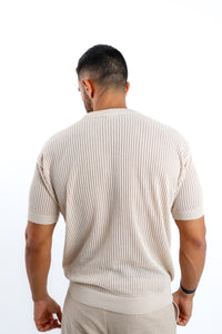 Knitted Round neck in beige