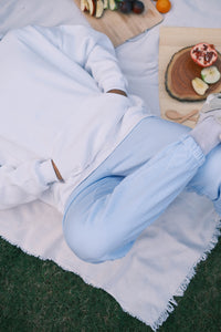 Baby blue Sweatpants Closed Legs